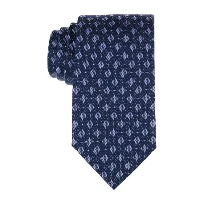 Stafford Sharon Geometric Tie In Blue