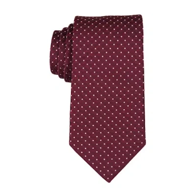 Stafford Howard Mini Pin Dot Tie In Red
