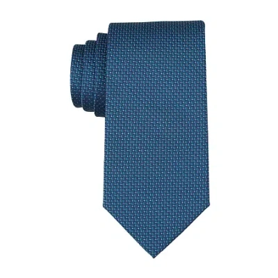 Stafford Dollar Micro Tonal Tie In Blue