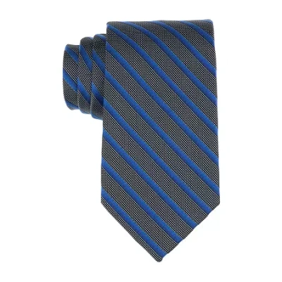 Stafford Jackson Striped Tie In Blue