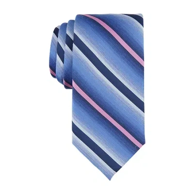 Collection By Michael Strahan Striped Tie In Blue