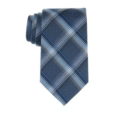 Stafford Pitman Plaid Tie In Blue