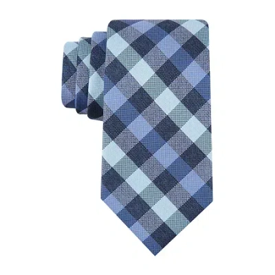 Stafford Plaid Tie In Blue