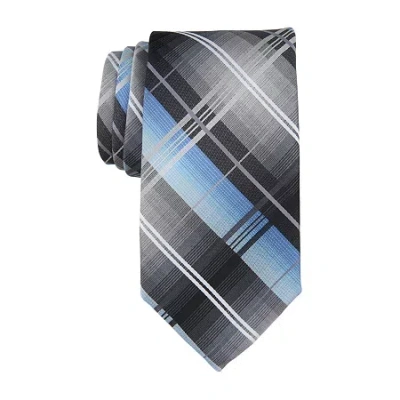 Stafford Taylor Plaid Tie In Gray
