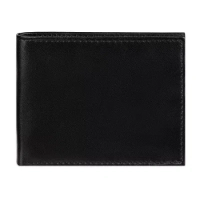 Stafford Mens Extra Capacity Personalized Rfid Blocking Bifold Wallet In Black