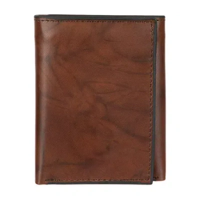Stafford Mens Personalized Rfid Blocking Trifold Wallet In Brown