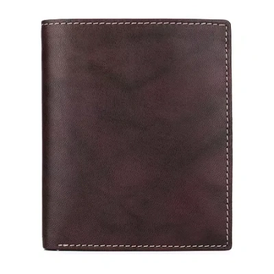 J. Buxton Mens Rfid Blocking Bifold Wallet In Brown
