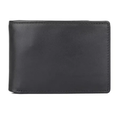 J. Buxton Dopp Double Id Billfold Mens Rfid Blocking Bifold Wallet In Black