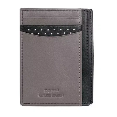 J. Buxton Mens Rfid Blocking Front Pocket Wallet In Gray