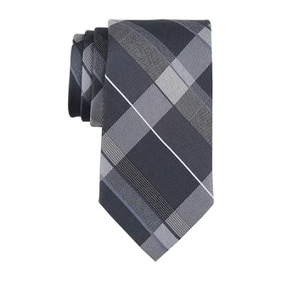Stafford Plaid Tie In Gray