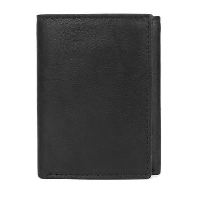 J. Buxton Mens Rfid Blocking Trifold Wallet In Brown