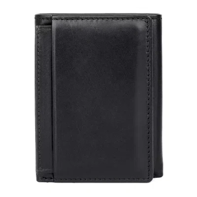J. Buxton Mens Rfid Blocking Trifold Wallet In Black