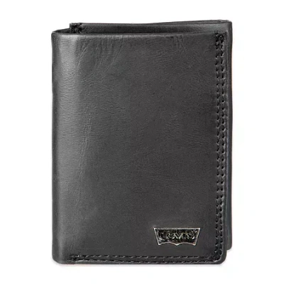 Levi 's Marconi Wide Magnetic Front Pocket Mens Personalized Wallet In Black