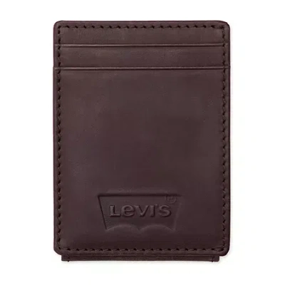 Levi 's Marconi Wide Magnetic Front Pocket Mens Wallet In Brown