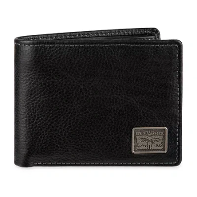 Levi 's Passcase With Bill Divider Mens Wallet In Black