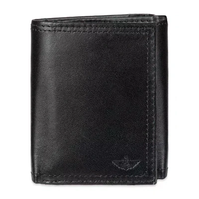 Dockers Rfid X-cap Trifold Mens Wallet In Black