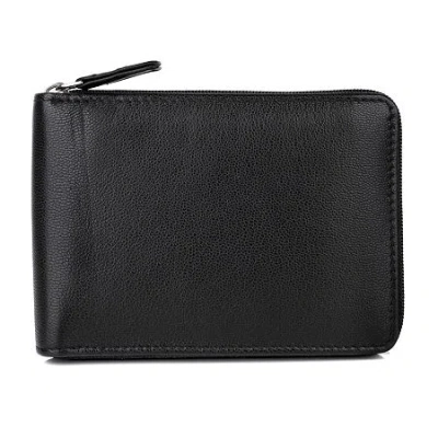 J. Buxton Zip Around Billfold Mens Rfid Blocking Zip Around Wallet In Black