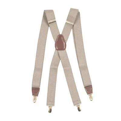 Dockers Men's Stretch X-back Suspenders With Adjustable Straps In Neutral