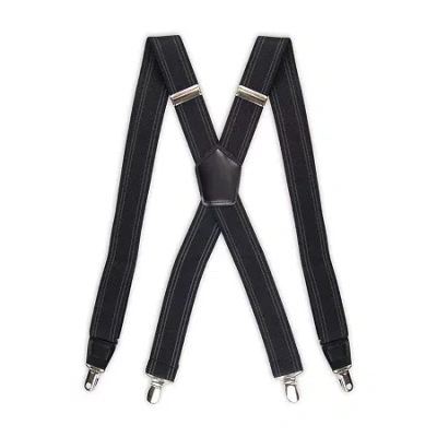 Dockers Men's Stretch X-back Suspenders With Adjustable Straps In Black