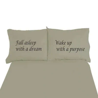 Micro Flannel Print 2-pack Pillowcases In Green