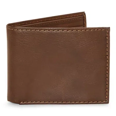 J. Ferrar Mens Rfid Blocking Traveler Wallet In Brown