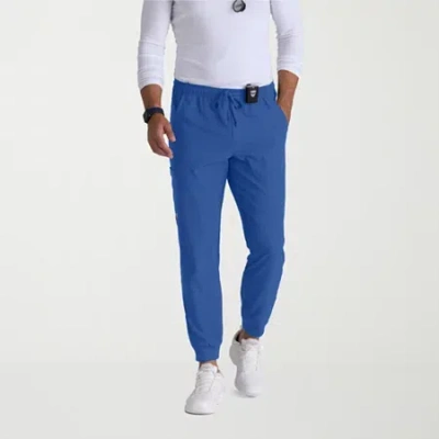 Skechers Skp572 Structure 3-pocket Jogger Mens Big And Tall Tag Free Stretch Fabric Moisture Wicking Scrub Pa In Blue