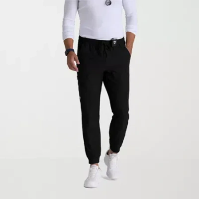 Skechers Skp572 Structure 3-pocket Jogger Mens Short Tag Free Stretch Fabric Moisture Wicking Scrub Pant In Black