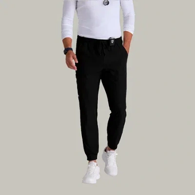 Skechers Skp572 Structure 3-pocket Jogger Mens Short Tag Free Stretch Fabric Moisture Wicking Scrub Pant In Black