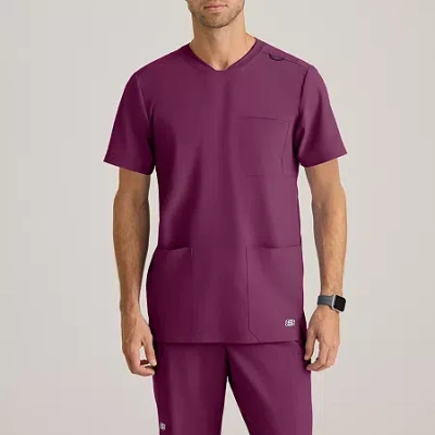 Skechers Skt193 Thesis 3-pocket Round Neck Mens Round Neck Short Sleeve Tag Free Stretch Fabric Moisture Wick In Purple