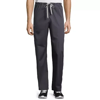 Wink Wonderwork 500 Drawstring Cargo Unisex Adult Tag Free Scrub Pant In Gray