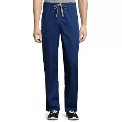 Wink Wonderwork 500 Drawstring Cargo Unisex Adult Big And Tall Tag Free Scrub Pant In Blue
