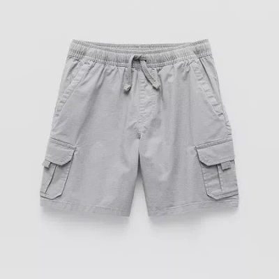 Thereabouts Pull-on Little & Big Kid Boys Husky Adjustable Waist Cargo Short In Gray