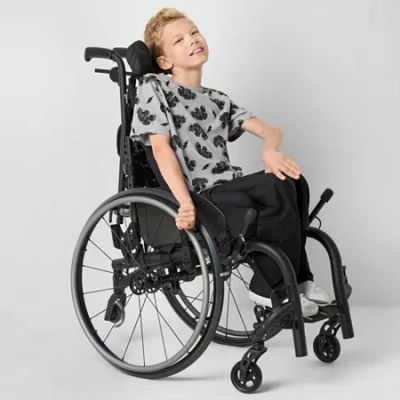 Thereabouts Pull-on Little & Big Kid Boys Easy-on + Easy-off Seated Wear Straight Cargo Pant In Black