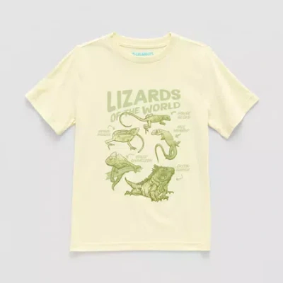 Thereabouts Little & Big Kid Boys Crew Neck Short Sleeve Regular Fit Graphic T-shirt In Yellow