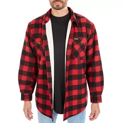 Smiths Workwear Mens Midweight Shirt Jacket In Red