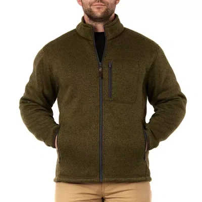 Smiths Workwear Sherpa Mock Neck Mens Fleece Jacket In Green