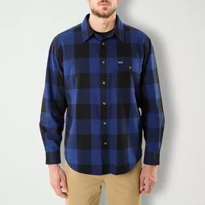 Smiths Workwear Mens Long Sleeve Regular Fit Flannel Shirt In Blue