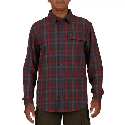 Smiths Workwear Mens Long Sleeve Regular Fit Flannel Shirt In Brown