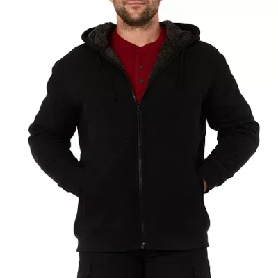 Smiths Workwear Sherpa Thermal Mens Hooded Midweight Jacket In Black