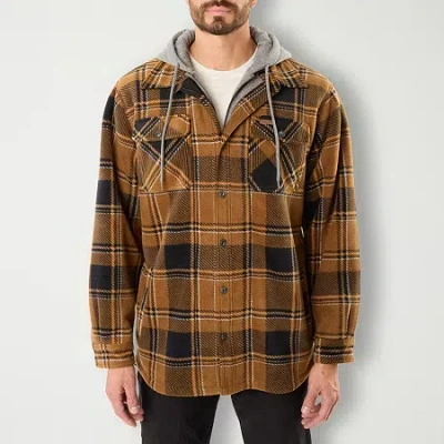 Smiths Workwear Sherpa Microfleece Mens Midweight Big And Tall Shirt Jacket In Brown