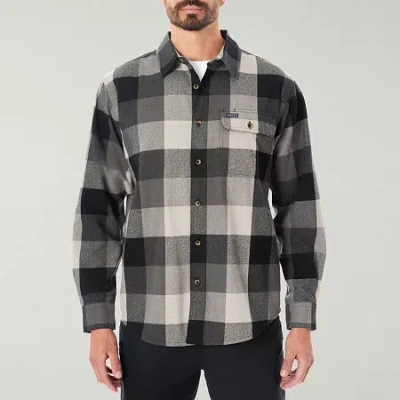Smiths Workwear Mens Long Sleeve Regular Fit Flannel Shirt In Gray