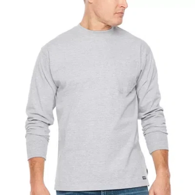 Smiths Workwear Mens Crew Neck Long Sleeve T-shirt In Gray
