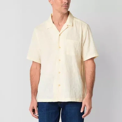 Mutual Weave Mens Short Sleeve Camp Shirt In Neutral