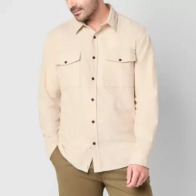 Mutual Weave Mens Long Sleeve Regular Fit Flannel Shirt In Neutral