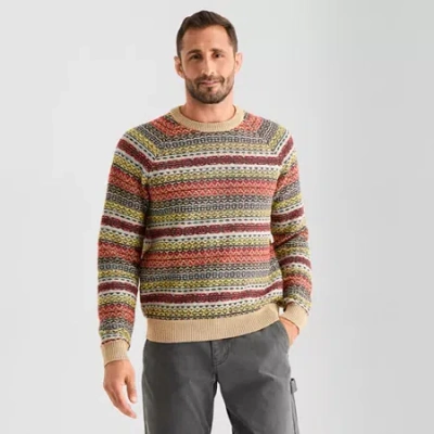 Mutual Weave Mens Crew Neck Long Sleeve Pullover Sweater In Multi