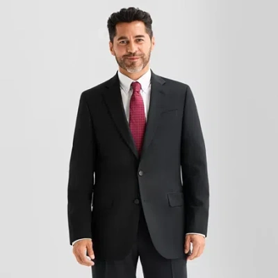 Stafford Coolmax All Season Mens Stretch Fabric Classic Fit Suit Jacket In Black