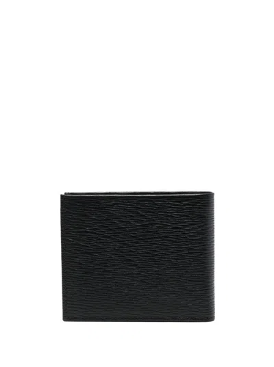Ferragamo Black Gancini Coin Pocket Wallet In Black