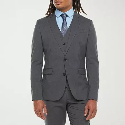 J. Ferrar Ultra Comfort Mens Slim Fit Suit Jacket In Gray