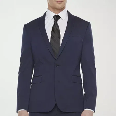 J. Ferrar Ultra Comfort Mens Stretch Fabric Super Slim Fit Suit Jacket In Blue