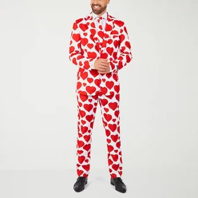 Suitmeister Hearts Mens 3-pc. Suit Set In Red